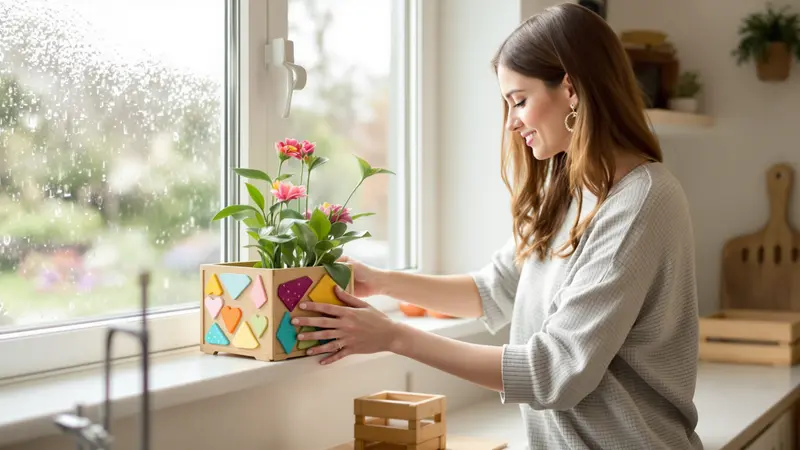 Ik gebruikte twee artikelen van €1 voor een lenteknutsel en maakte eindelijk stijlvolle plantenbakken zonder veel geld uit te geven.